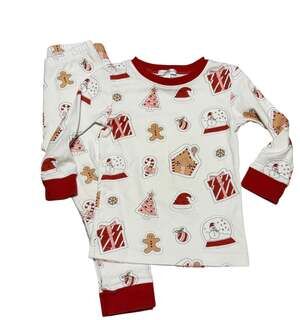 Baby Noomie Holiday Treats 100% Pima Cotton 2-Piece Christmas Pajama Set